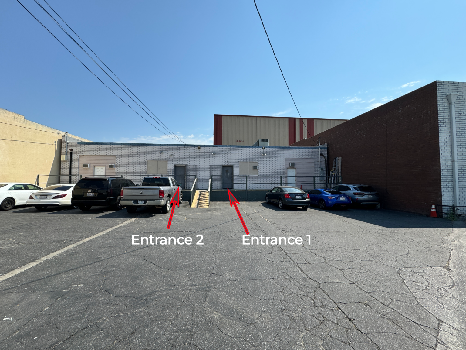 Studio entrances at the affordable recording studio in Los Angeles Blizz Sound on Saticoy